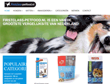 Tablet Screenshot of firstclass-petfood.nl